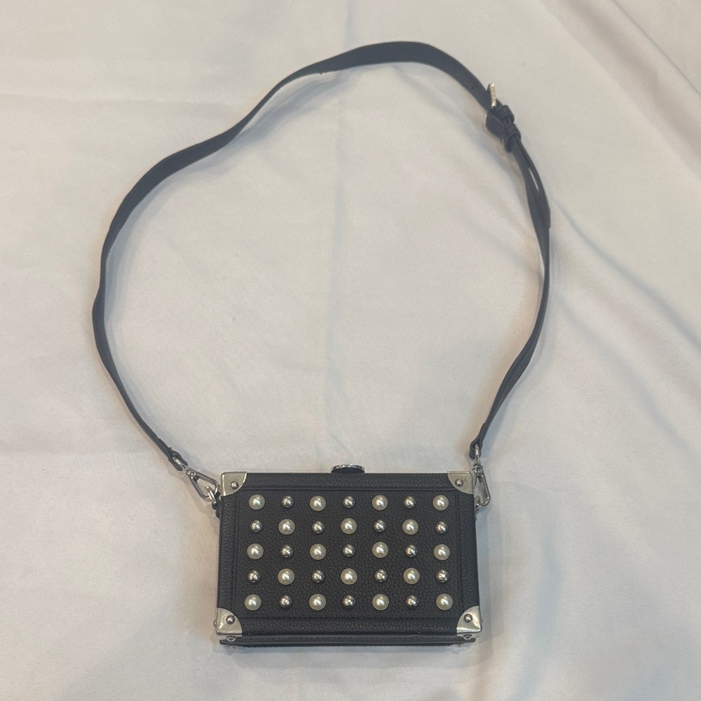 Sam Edelman Black Studded Box Bag